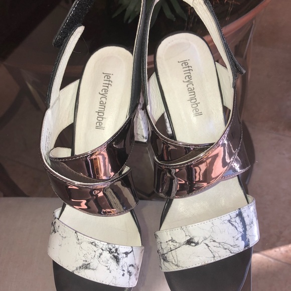 🌺ONLY WORN TWICE PREOWNED JEFFERY CAMPBELL BLOCK HEELS SIZE 7 1/2🌺 - Picture 5 of 5